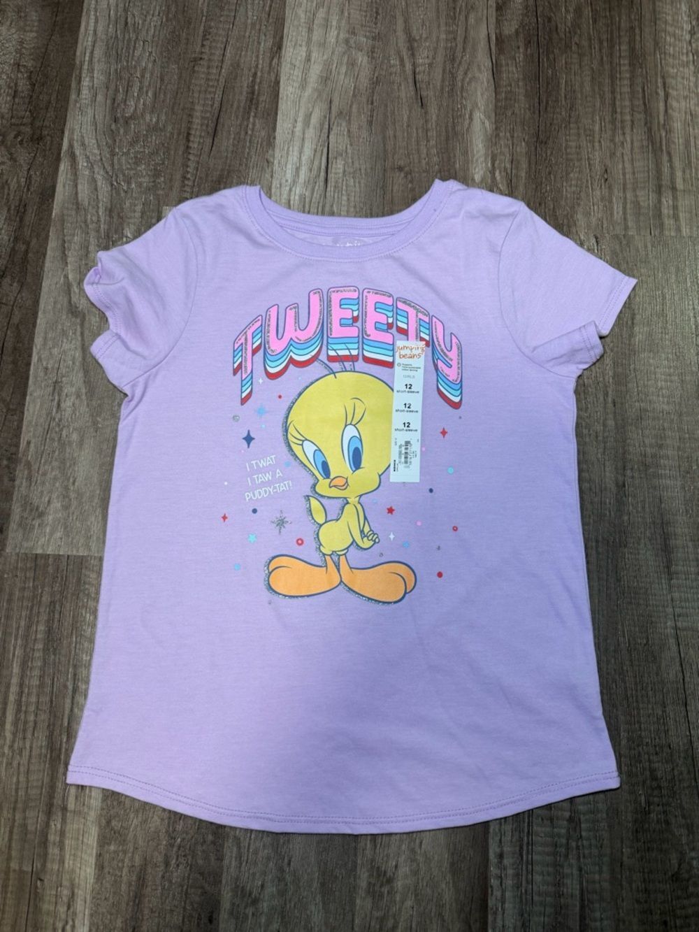 Jumping Beans Lavender Tweety‎ Short-Sleeve Tee